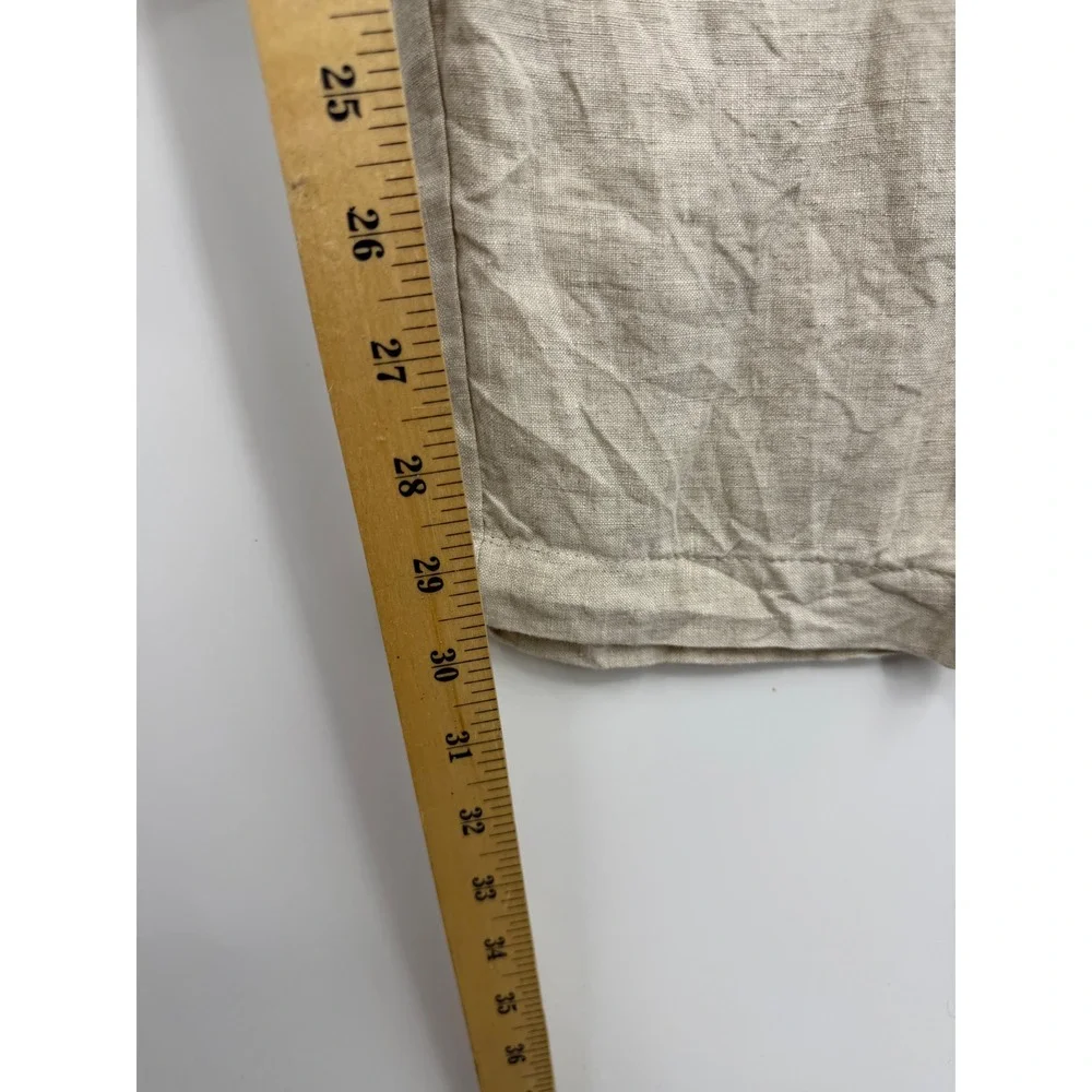 Free‎ Line Athens Linen Pants Mens XL Beige Elastic Waist Breathable Trousers